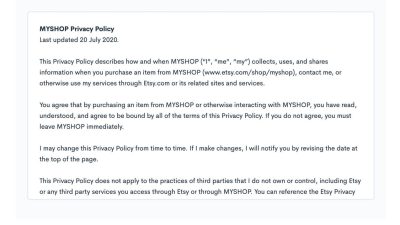 Etsy intellectual property infringement